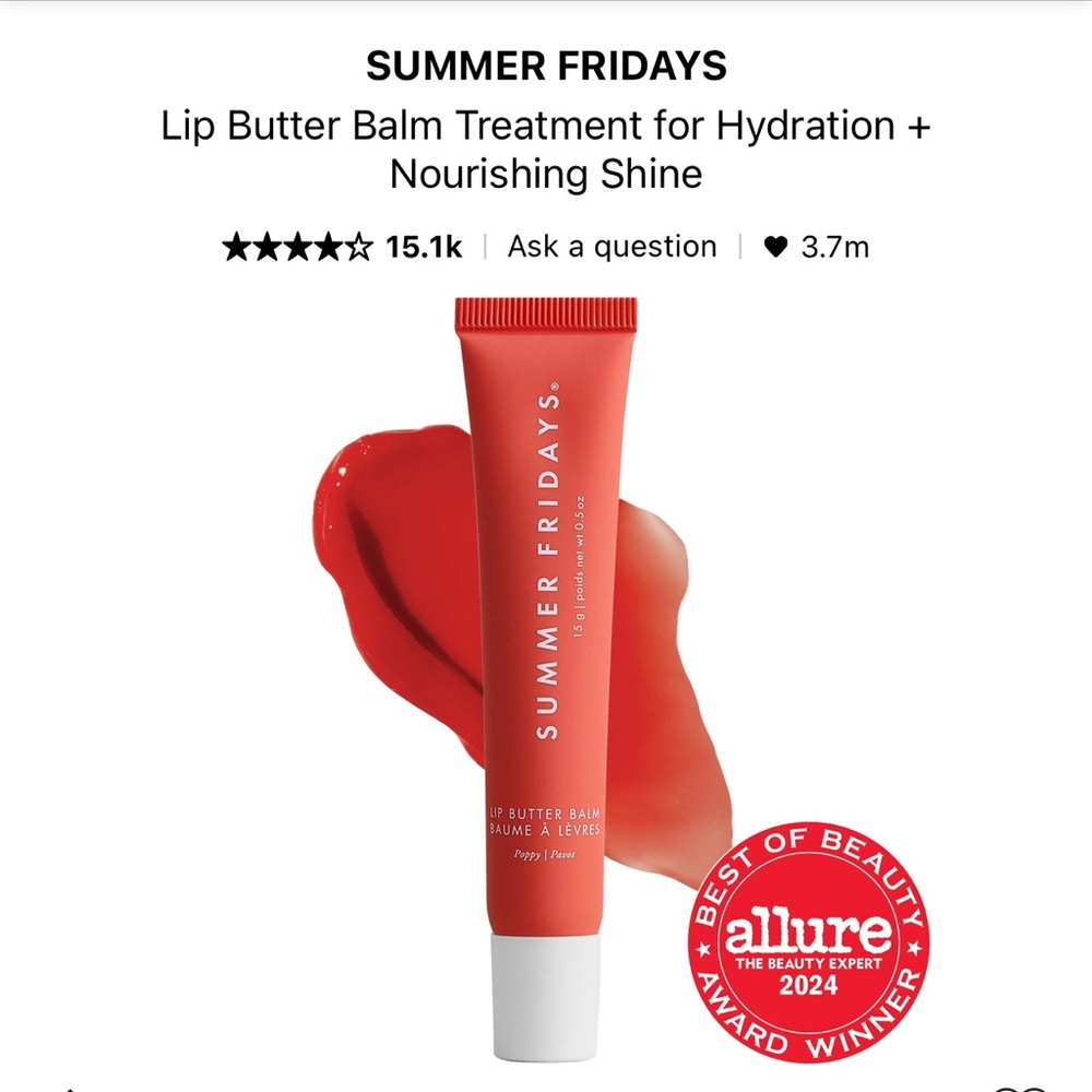 Summer Fridays lip balm